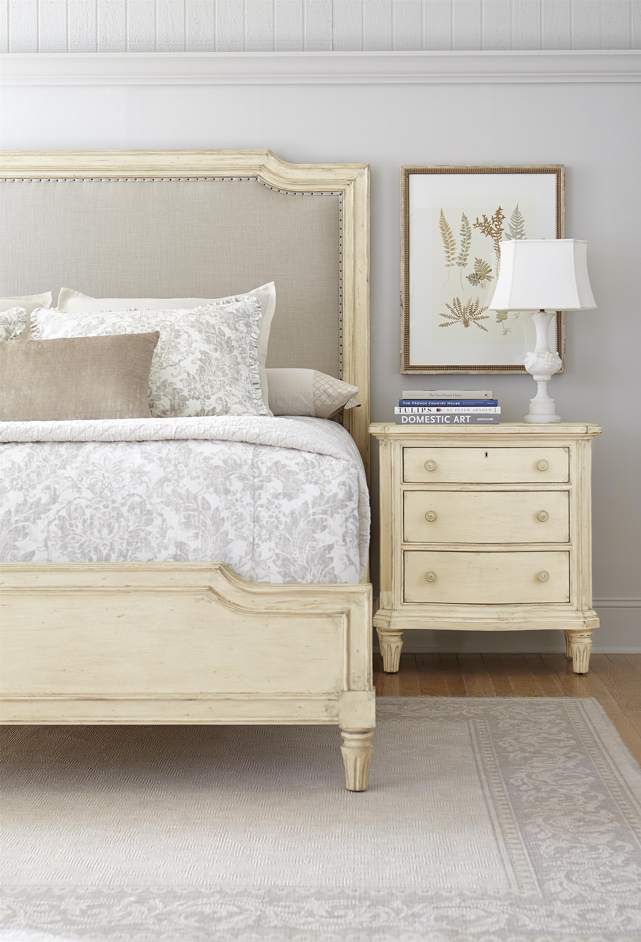 Stanley Furniture European Cottage King Upholstered Bed with Wood